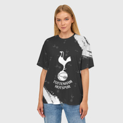 Женская футболка oversize 3D Tottenham Hotspur Тоттенхэм - фото 2