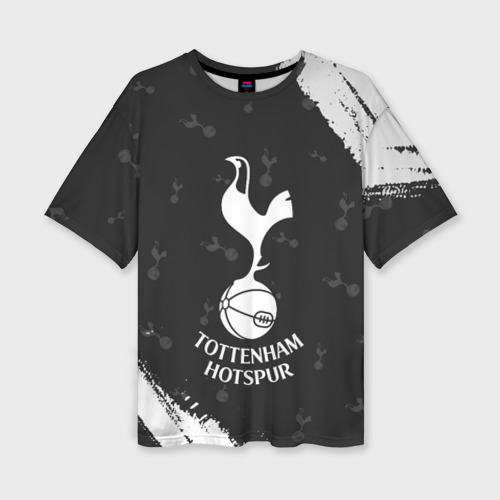 Женская футболка оверсайз с принтом Tottenham Hotspur Тоттенхэм, вид спереди №1