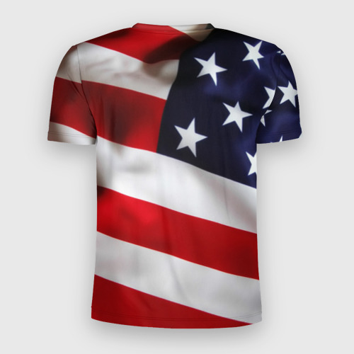 Мужская футболка 3D Slim США USA, цвет 3D печать - фото 2