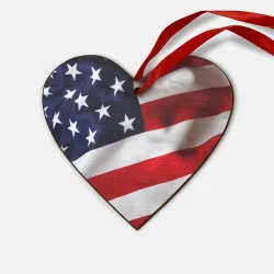Деревянная игрушка Сердце США USA