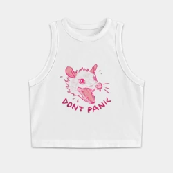 Женская укороченная майка-топ хлопок Dont panic