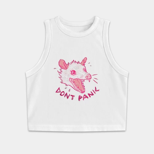 Женская укороченная майка-топ хлопок Dont panic