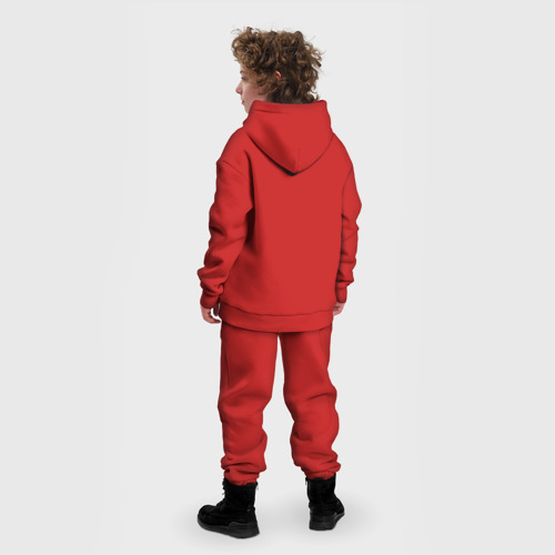 Детский костюм хлопок Oversize Dont panic, цвет красный - фото 4