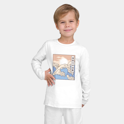 Детская пижама с лонгсливом хлопок The Great Wave - фото 3