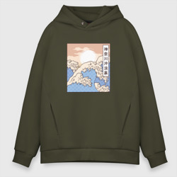 Мужское худи Oversize хлопок The Great Wave