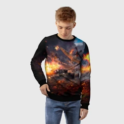 Детский свитшот 3D Танк - фото 2