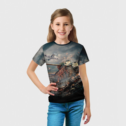 Детская футболка 3D Танк, цвет 3D печать - фото 5