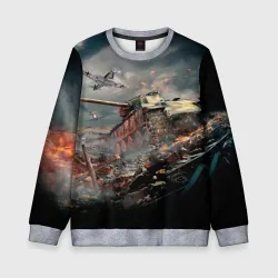 Детский свитшот 3D Танк