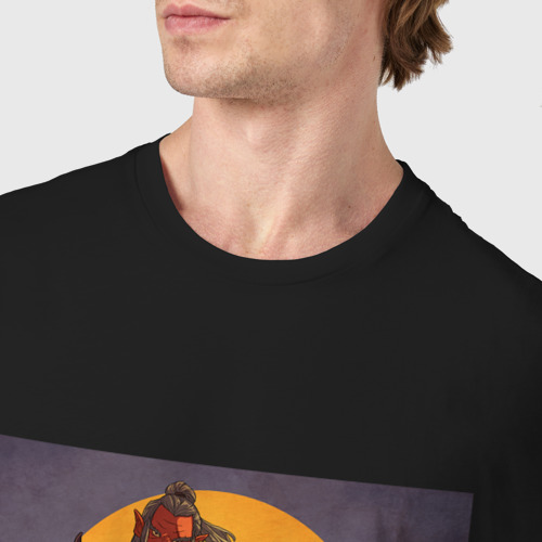 Мужская футболка хлопок Samurai 11-17, цвет черный - фото 6