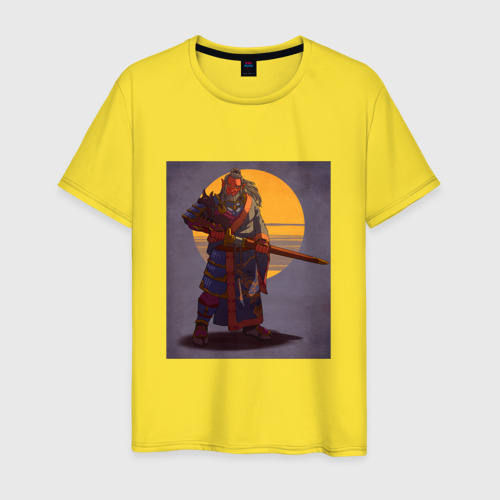 Мужская футболка хлопок Samurai 11-17, цвет желтый