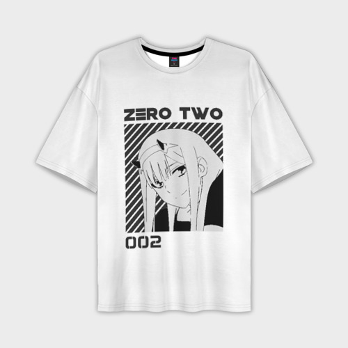 Мужская футболка oversize 3D Zero Two, цвет 3D печать