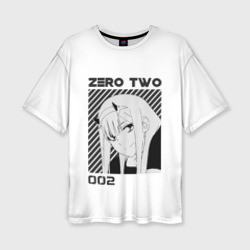 Женская футболка oversize 3D Zero Two