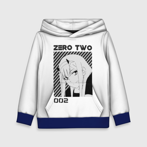 Детская толстовка 3D Zero Two, цвет синий