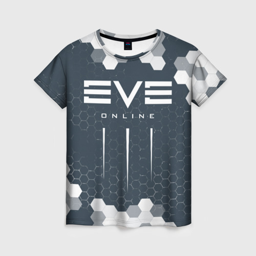 Женская футболка 3D с принтом EVE ONLINE / ИВ ОНЛАЙН, вид спереди #2
