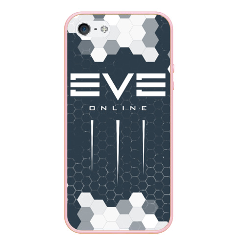 Чехол для iPhone 5/5S матовый EVE online Ив онлайн, цвет светло-розовый