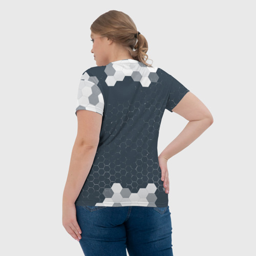 Женская футболка 3D с принтом EVE ONLINE / ИВ ОНЛАЙН, вид сзади #2