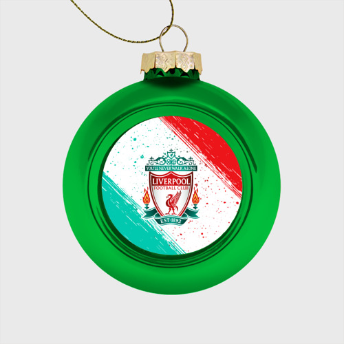 Стеклянный ёлочный шар Liverpool Ливерпуль, цвет зеленый
