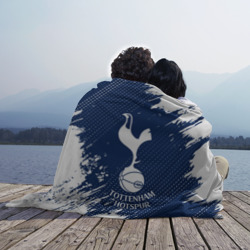 Плед с принтом Tottenham Hotspur Тоттенхэм для любого человека, вид спереди №2. Цвет основы: 3d (велсофт)