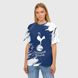 Женская футболка oversize 3D Tottenham Hotspur Тоттенхэм - фото 2