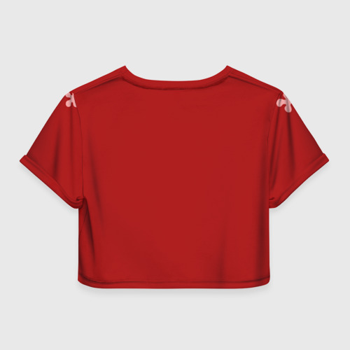 Женская футболка Crop-top 3D Модный зайка, цвет 3D печать - фото 2