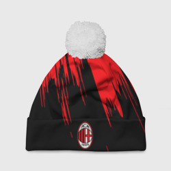 Шапка 3D c помпоном AC Milan