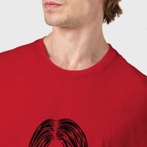 Мужская футболка хлопок Santa Muerte , цвет красный - фото 6