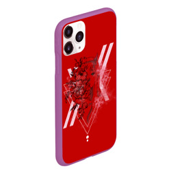 Чехол для iPhone 11 Pro Max матовый Darling in the Franxx Настроение цвета роз - фото 2