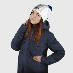 Шапка 3D c помпоном Ноль Два. Контур - фото 2