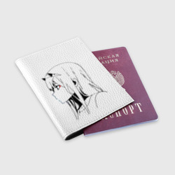 Обложка для паспорта матовая кожа Ноль Два. Контур - фото 2
