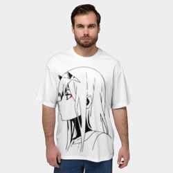 Мужская футболка oversize 3D Ноль Два. Контур - фото 2