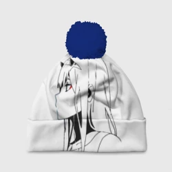 Шапка 3D c помпоном Ноль Два. Контур