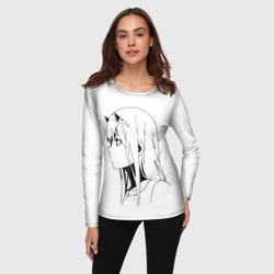 Женский лонгслив 3D Ноль Два. Контур - фото 2