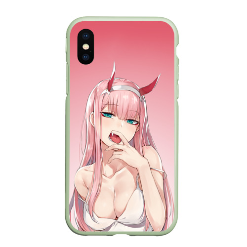 Чехол для iPhone XS Max матовый Sexy 02, цвет салатовый