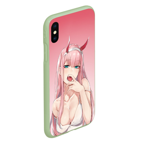 Чехол для iPhone XS Max матовый Sexy 02, цвет салатовый - фото 3