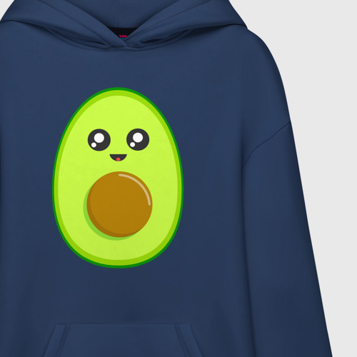 Худи SuperOversize хлопок Avocado Kawaii, цвет темно-синий - фото 3