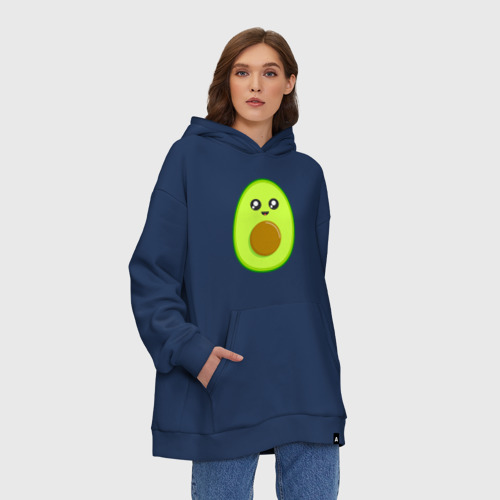 Худи SuperOversize хлопок Avocado Kawaii, цвет темно-синий - фото 4