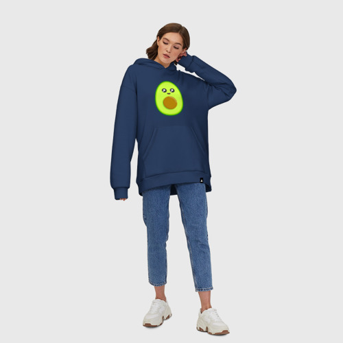 Худи SuperOversize хлопок Avocado Kawaii, цвет темно-синий - фото 8