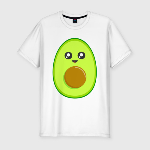 Мужская футболка хлопок Slim Avocado Kawaii