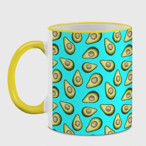 Кружка с полной запечаткой Авокадо, цвет Кант желтый - фото 2