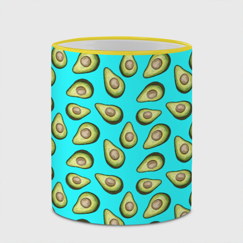 Кружка с полной запечаткой Авокадо, цвет Кант желтый - фото 4