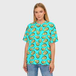 Женская футболка oversize 3D Авокадо - фото 2