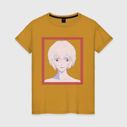 Женская футболка хлопок Рей Аянами, Evangelion