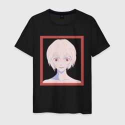 Мужская футболка хлопок Рей Аянами, Evangelion