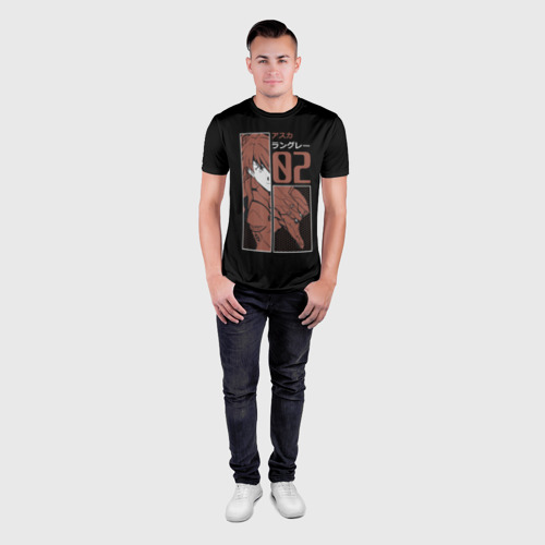 Мужская футболка 3D Slim Аска Лэнгли 02, цвет 3D печать - фото 4