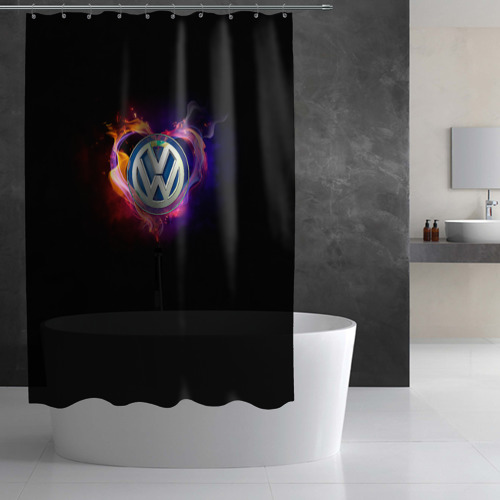 Штора 3D для ванной Volkswagen - фото 2