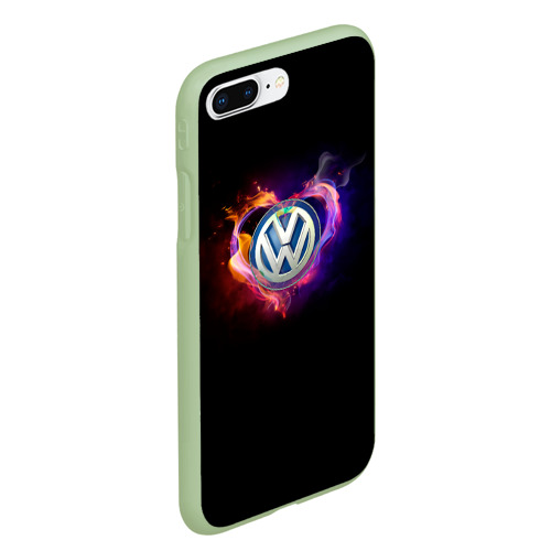 Чехол для iPhone 7Plus/8 Plus матовый Volkswagen, цвет салатовый - фото 3