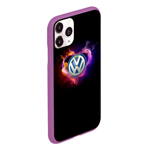 Чехол для iPhone 11 Pro Max матовый Volkswagen, цвет фиолетовый - фото 3