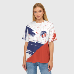 Женская футболка oversize 3D Atletico Madrid Атлетико - фото 2