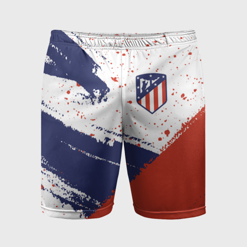 Мужские шорты спортивные с принтом ATLETICO MADRID / Атлетико, вид спереди #2