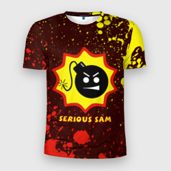 Мужская футболка 3D Slim Serious Sam Крутой Сэм